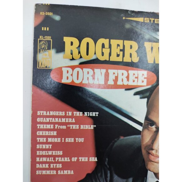 Roger Williams – Born Free LP 1966 Stereo Kapp Records Vintage Vinyl - Picture 2 of 7